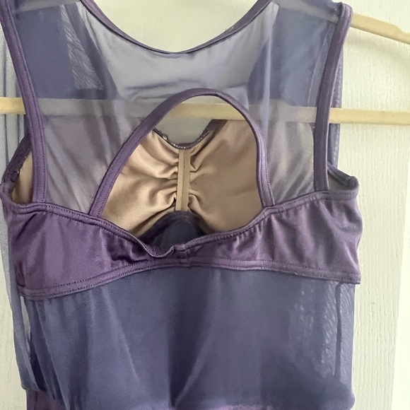 Weissman Dance Costume MC Draped Fabric with Lace Embellishment at bodice - Picture 8 of 15